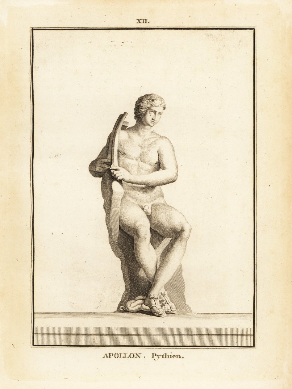 Statua di Apollo Pitico, patrono di Delfi, con lira da Unbekannt