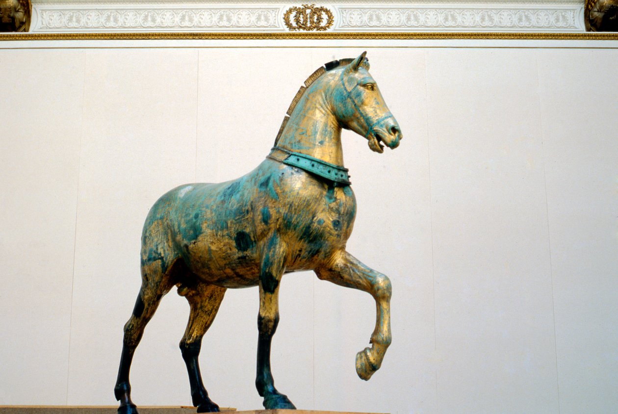 Statua di uno dei quattro cavalli della quadriga trionfale di San Marco da Unbekannt