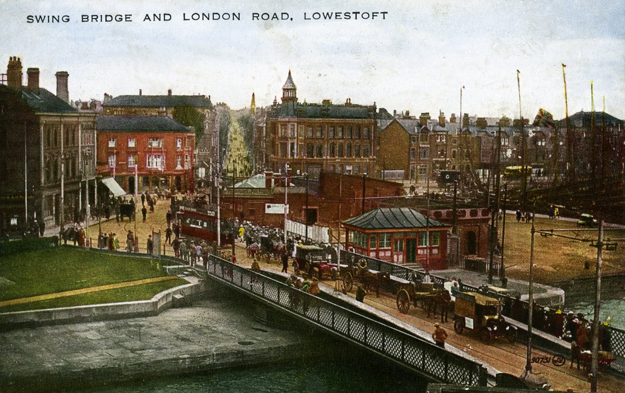 Ponte girevole e London Road, Lowestoft da Unbekannter Künstler