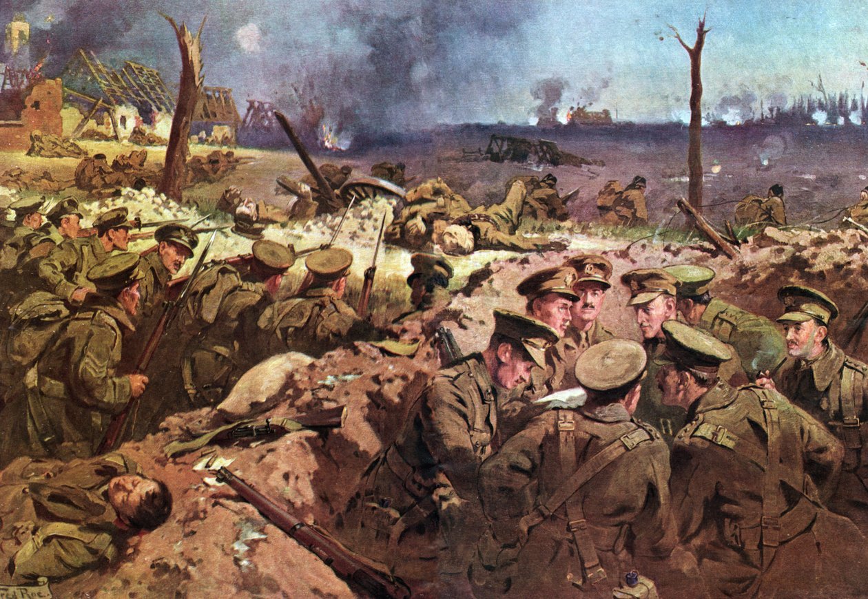 Il 4° Suffolks a Neuve Chapelle da Unbekannter Künstler