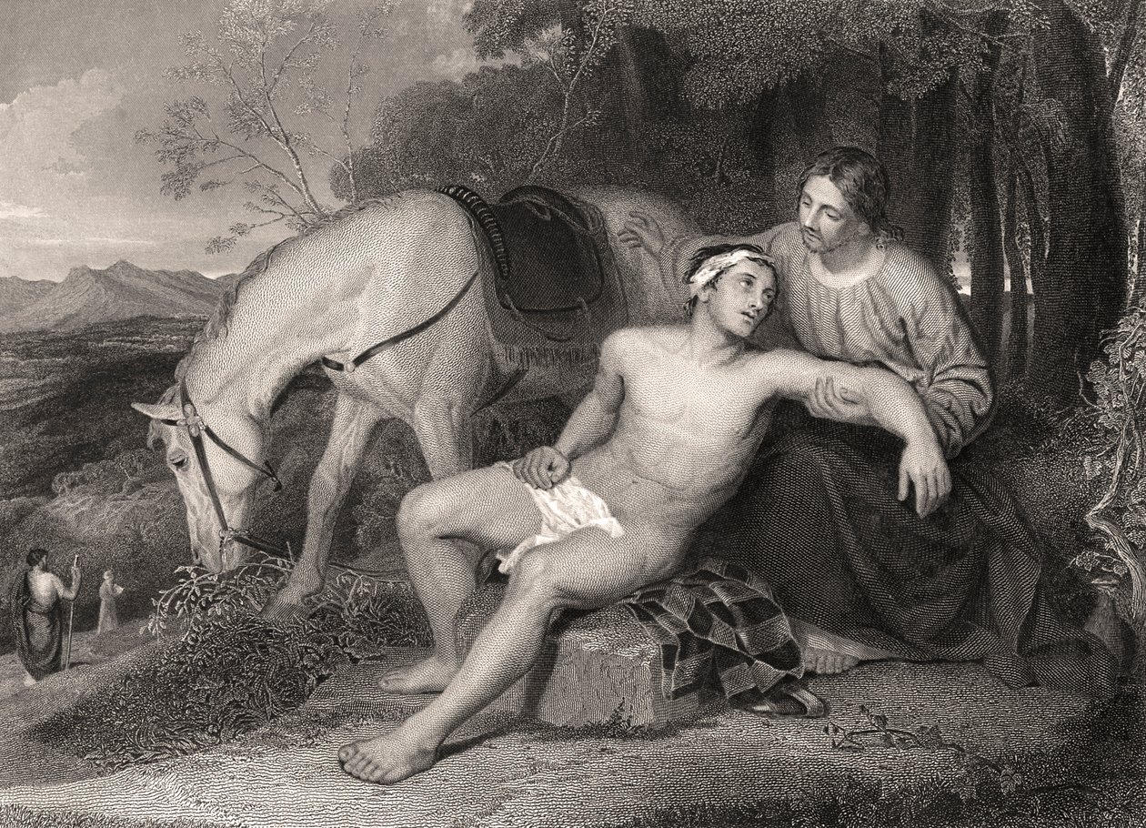 Il buon samaritano da Unbekannter Künstler