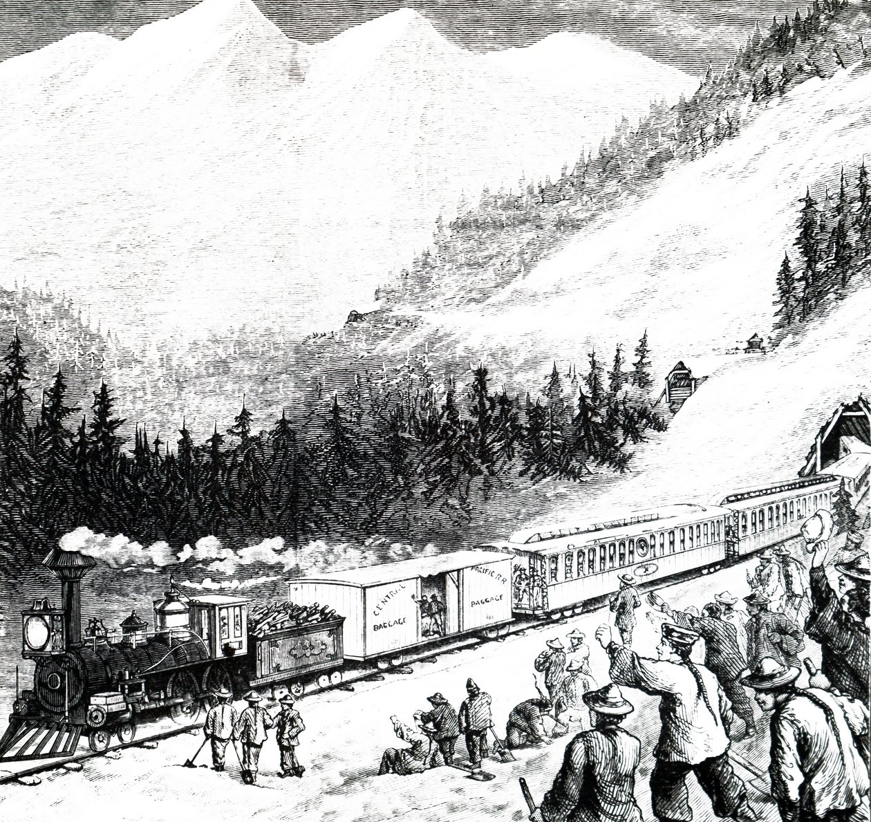 La ferrovia del Pacifico nelle montagne della Sierra Nevada da Unbekannt