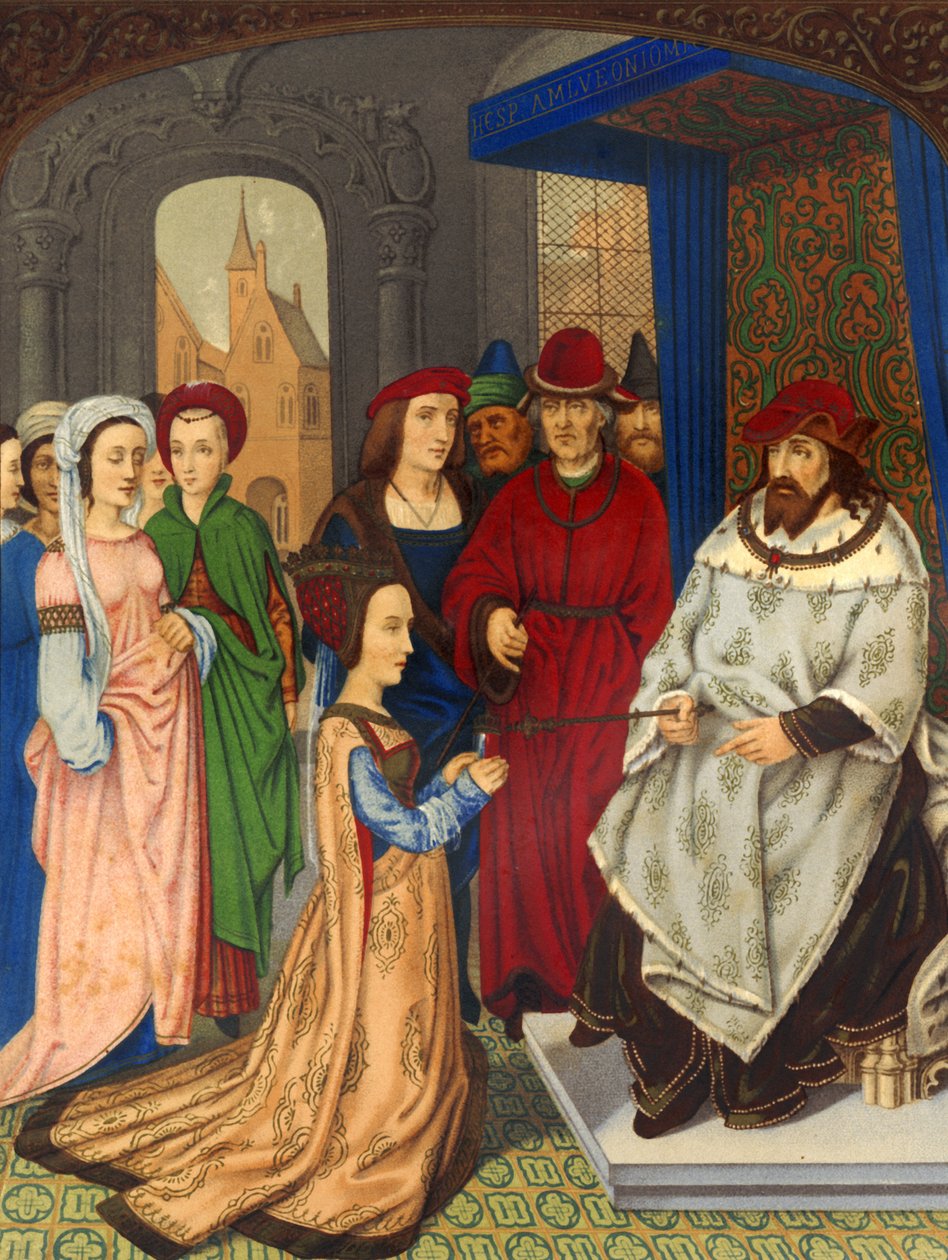 La regina di Saba davanti al re Salomone dopo un