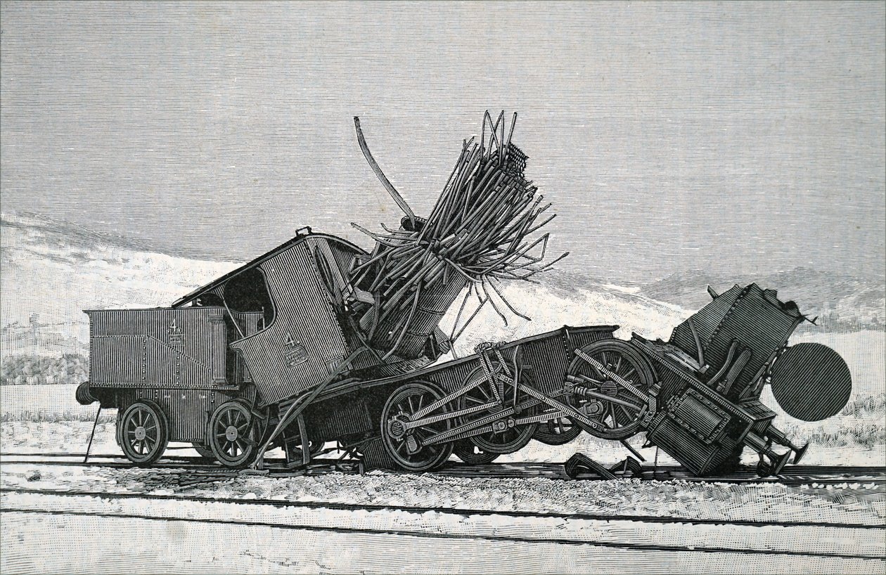 Le conseguenze di un grave incidente ferroviario da Unbekannt