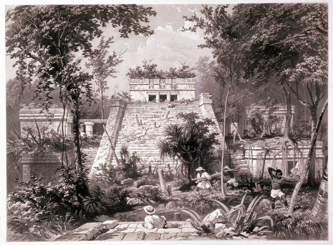 Il castillo: rovine del castello Maya a Tulum, Yucatan, Messico da Unbekannter Künstler
