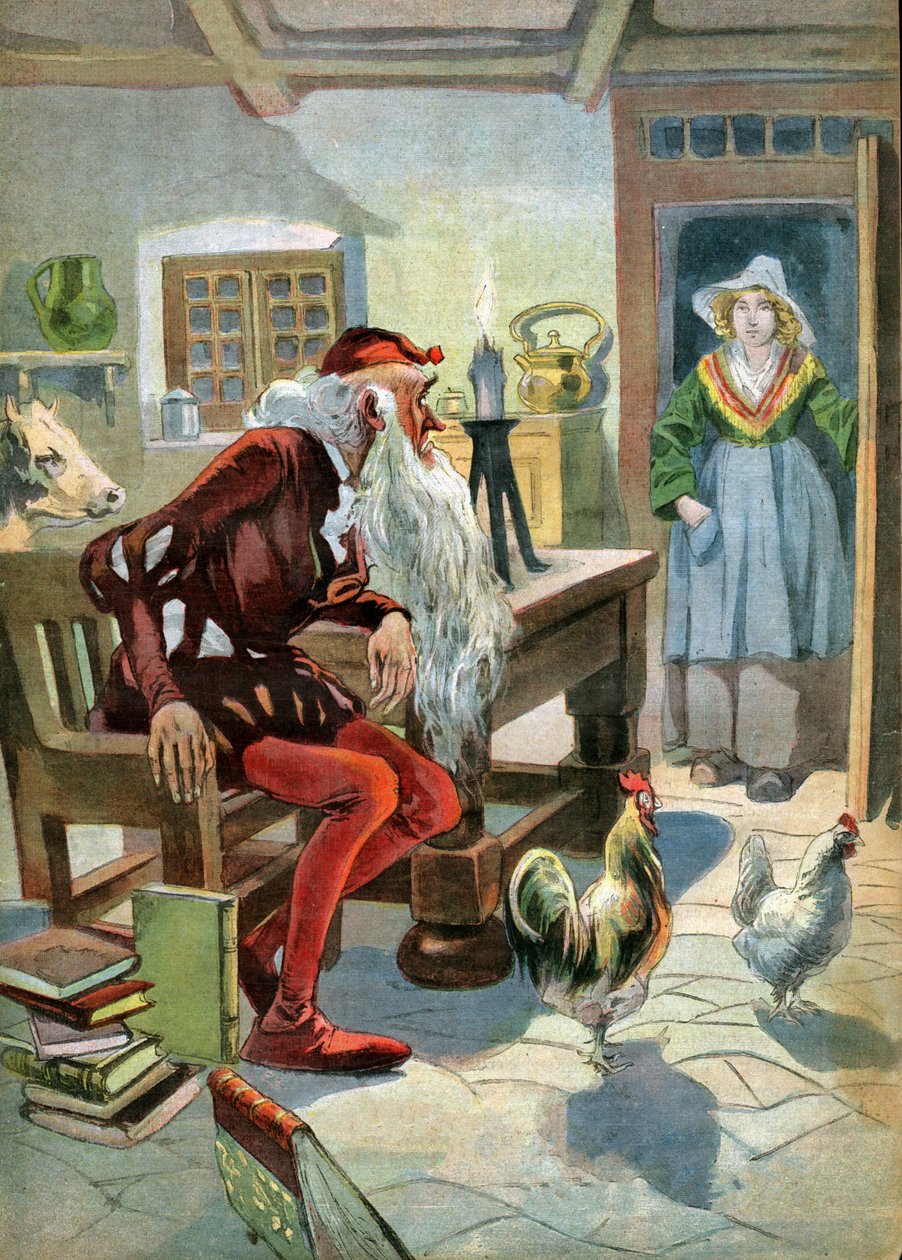 La casa nella foresta (Illustrazione, ca. 1910) da Unbekannter Künstler
