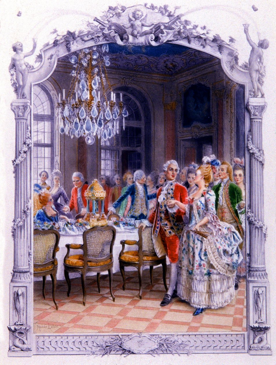 Il pasto nel XVIII secolo da Unbekannter Künstler