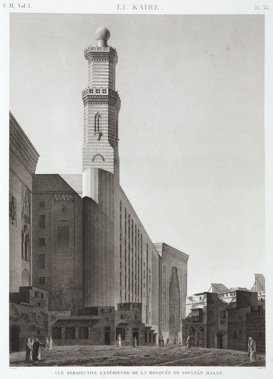 La moschea del Sultano Hassan, Cairo, Egitto, c. 1798 da Unbekannt