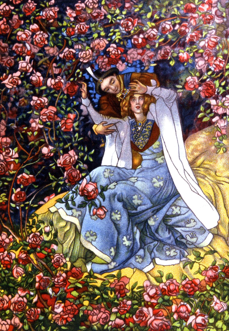 La bella addormentata e il principe, c. 1911 da Unbekannter Künstler