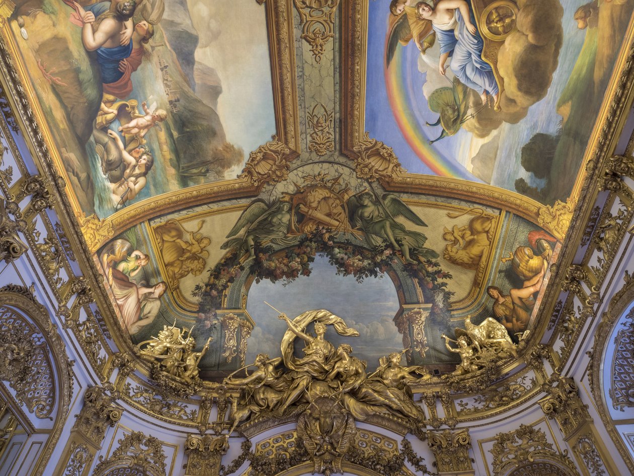 Il trofeo di Diana Cacciatrice, un gruppo scolpito dalla porta della Galerie dorée, di François Antoine Vasse, circa 1715. Banque de France. Hotel de Toulouse, ex hotel de la Villiere, Parigi - Hotel de Toulouse, sede della Banque de France da Unbekannt