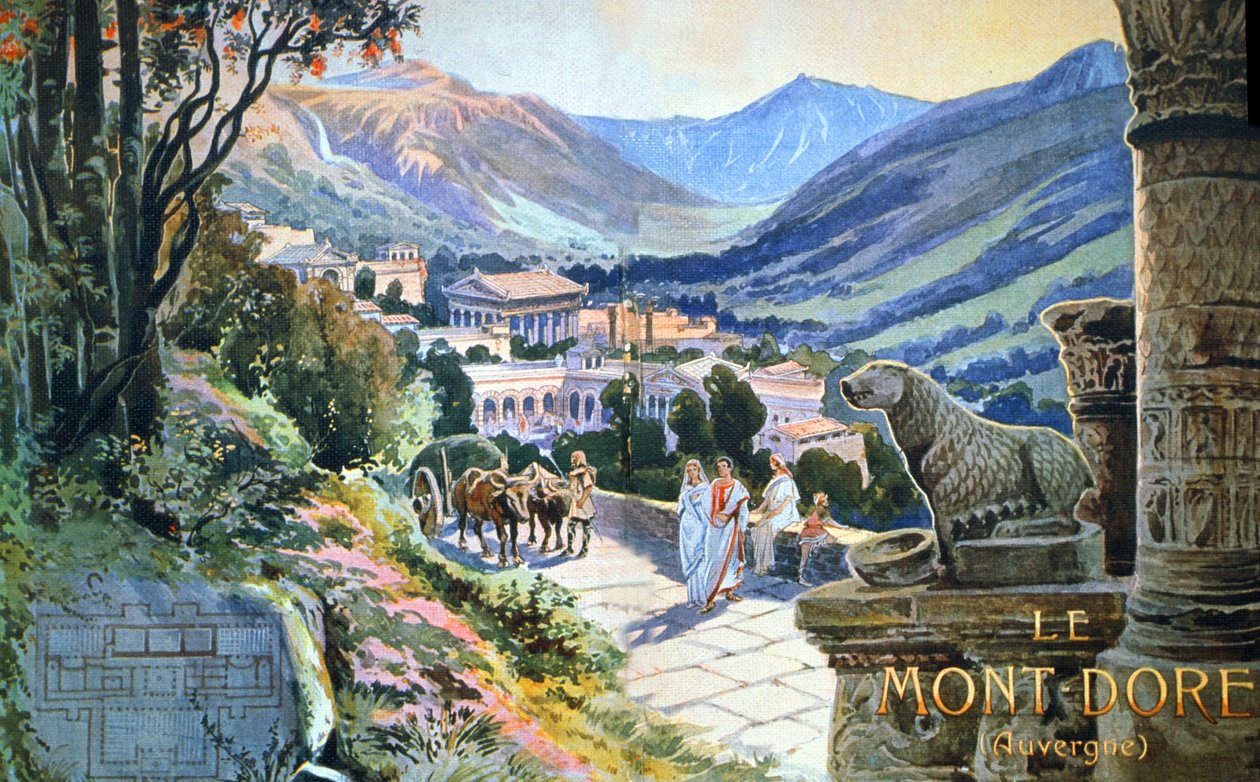 Terme in Alvernia in epoca gallo-romana, c. 1900 da Unbekannter Künstler