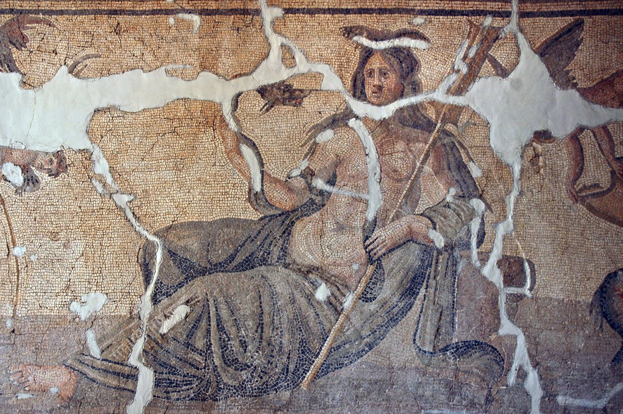 Teti tra i pesci Mosaico, da Iskenderum, Turchia da Unbekannt