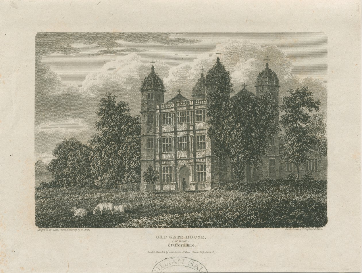 Tixall Hall - Gatehouse: incisione, 25 nov 1775 da Unbekannt