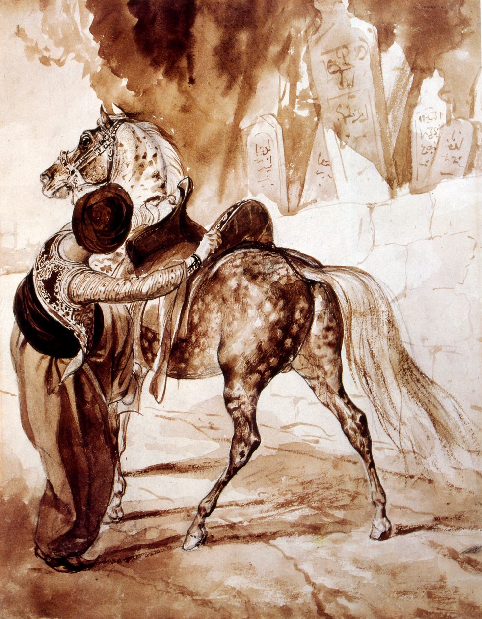 Turco a cavallo. 1835 di Karl Pavlovich Bryullov da Unbekannter Künstler