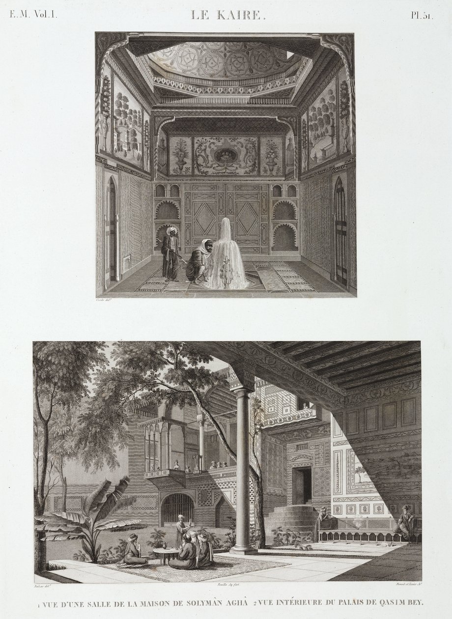 Due esempi di architettura islamica, Cairo, Egitto, c. 1798 da Unbekannt