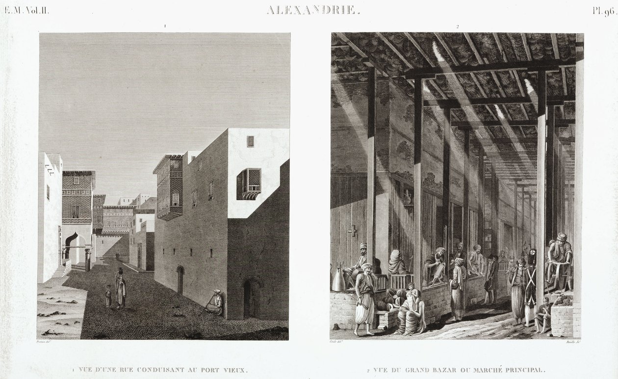 Due vedute di Alessandria, Egitto, c. 1798 da Unbekannt