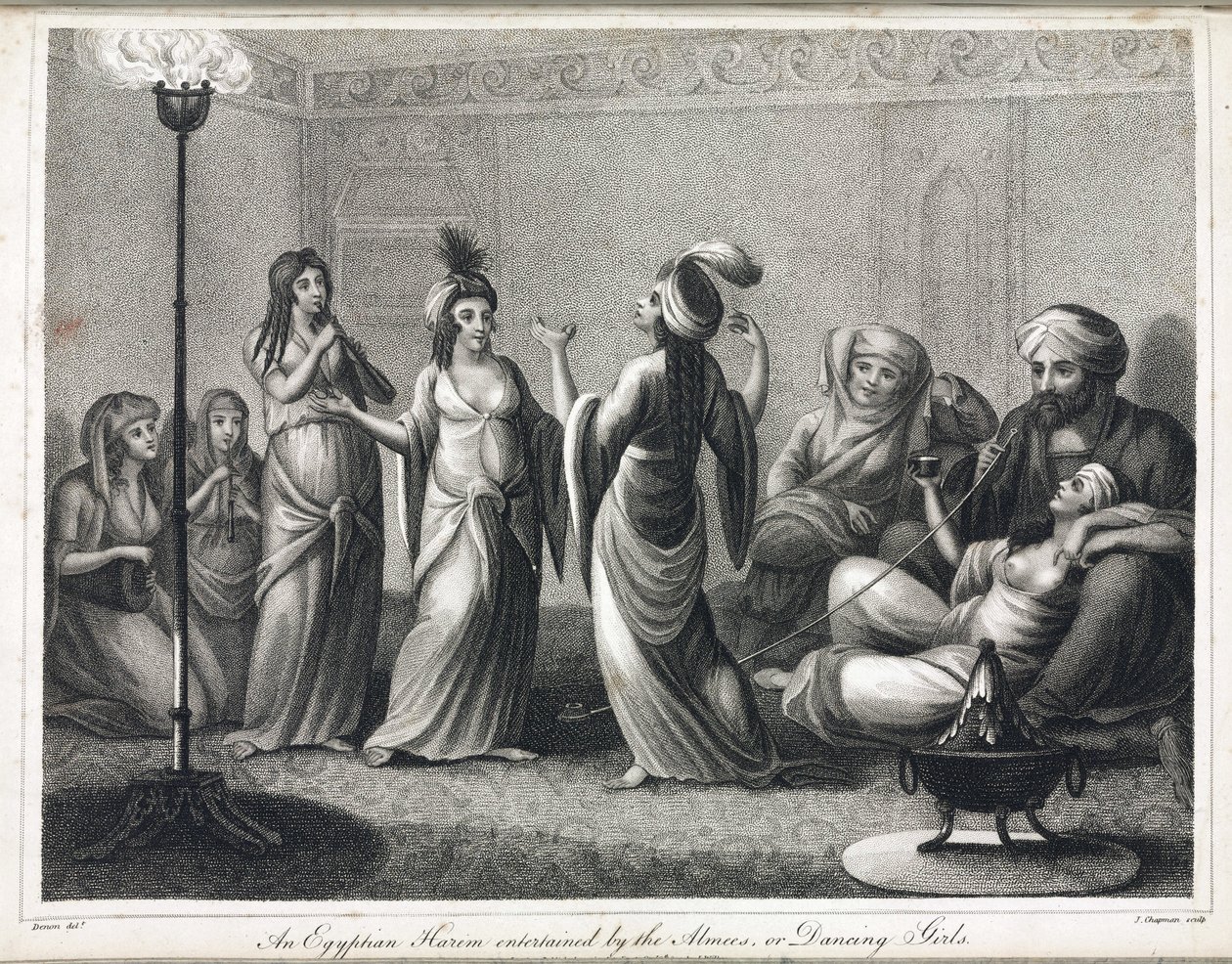 Un harem egiziano, animato dalle danzatrici e dalle almee da Unbekannt