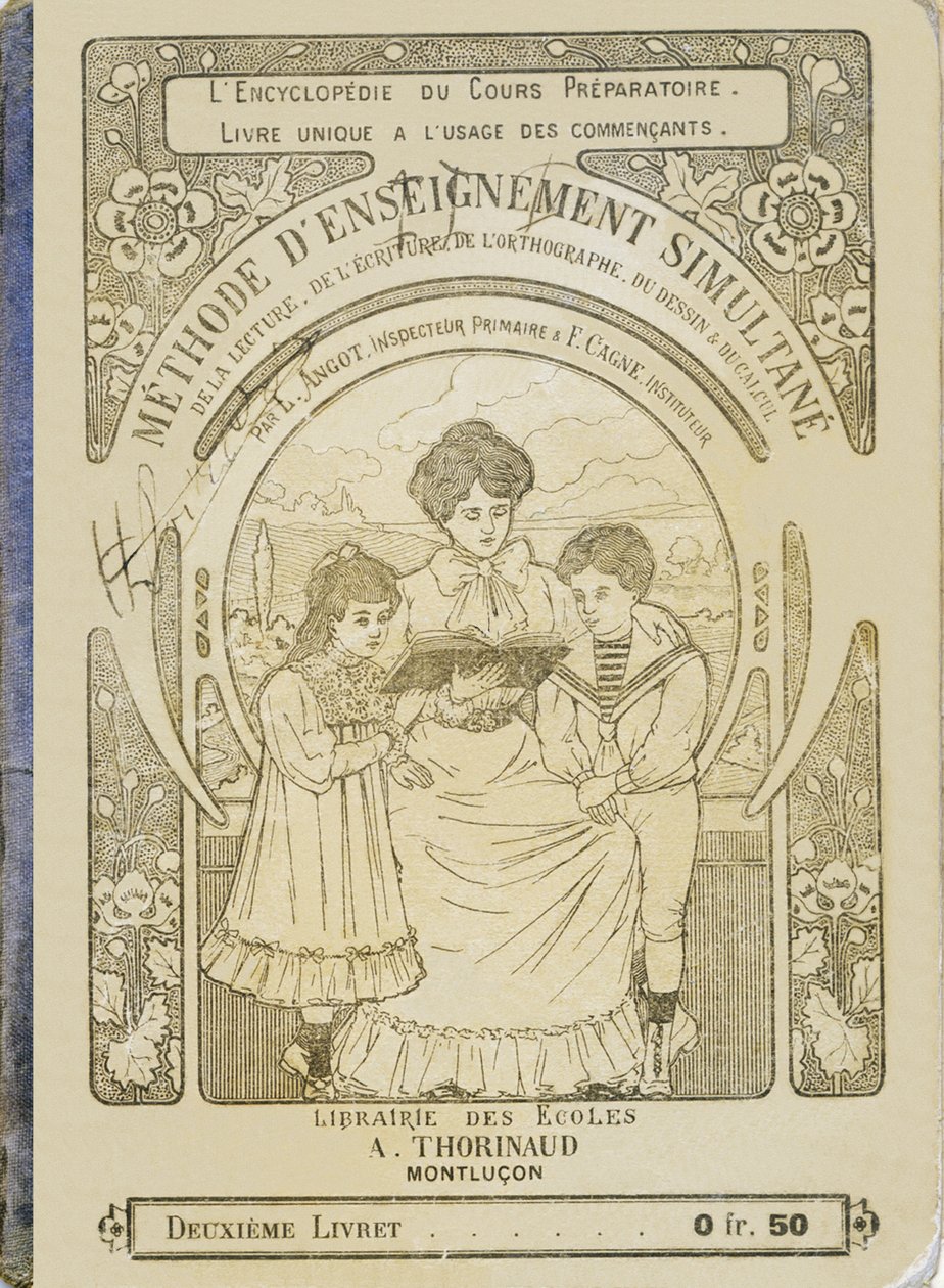 Una madre legge ai suoi figli - Copertina - Metodo di insegnamento simultaneo della lettura, della scrittura, dell