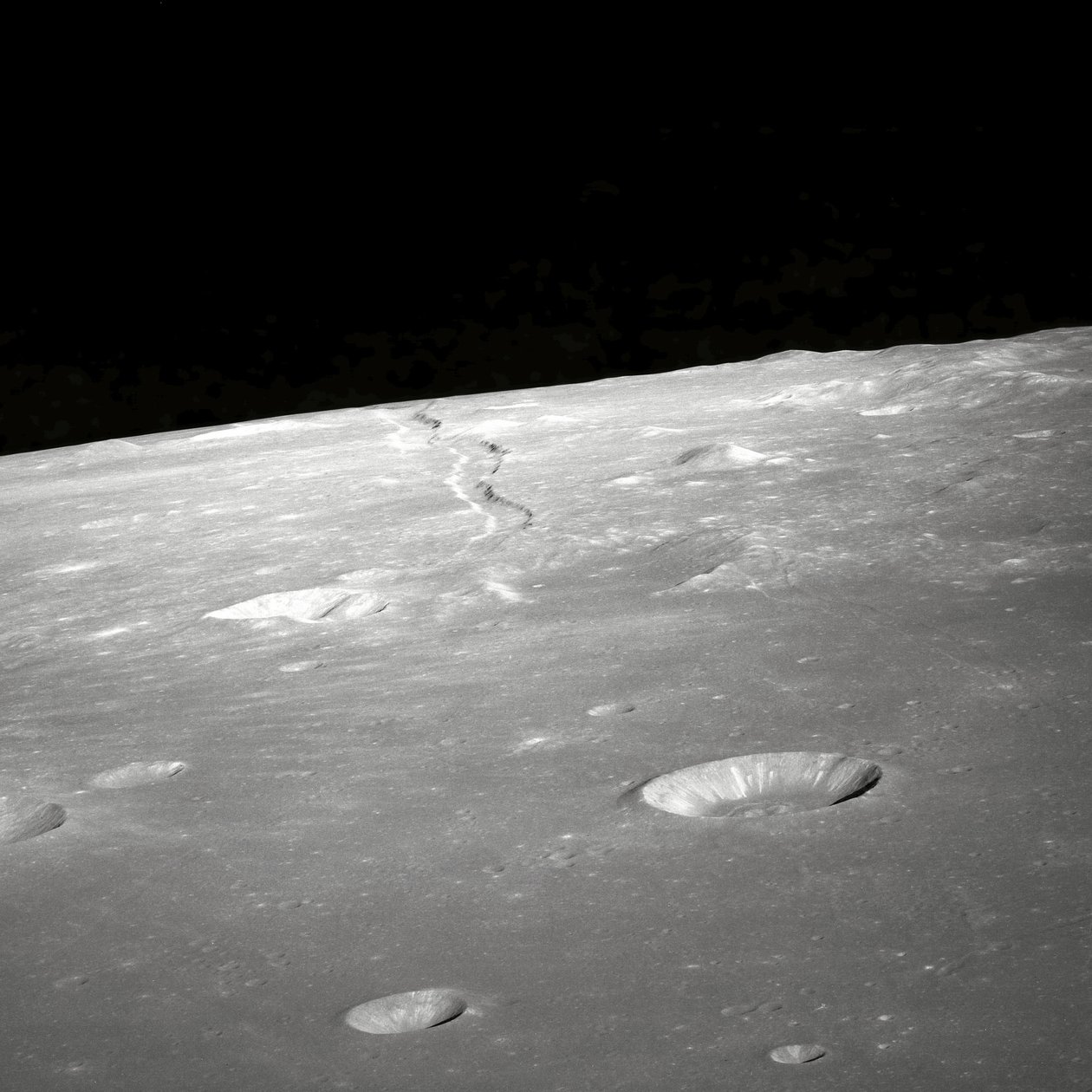 Vista di Rima Ariadaeus sulla Luna da Unbekannter Künstler