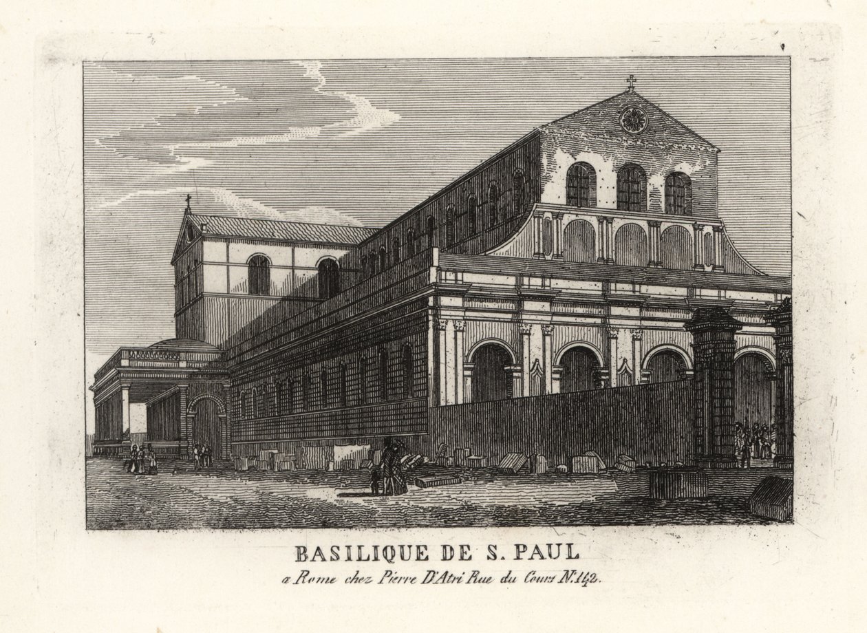 Vista della Basilica di San Paolo fuori le Mura, Roma da Unbekannt