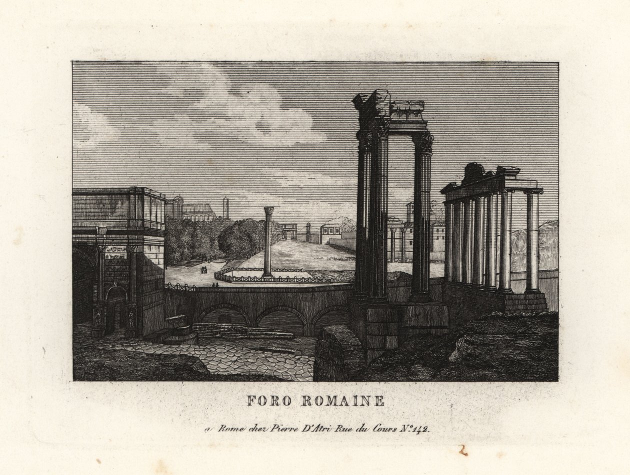 Vista del Foro Romano, Forum Romanum, Roma da Unbekannt