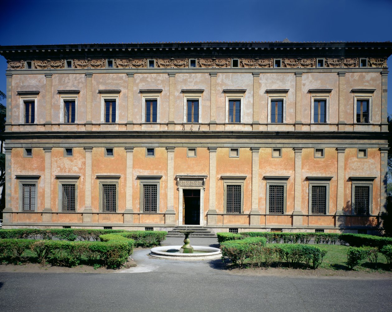 Veduta della facciata, progettata da Baldassarre Peruzzi (1481-1536) 1506 da Unbekannt
