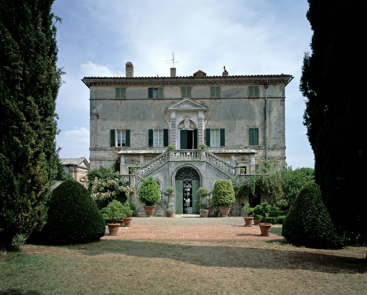 Veduta della facciata del giardino, progettata da Carlo Fontana (1634-1714) 1680 da Unbekannt