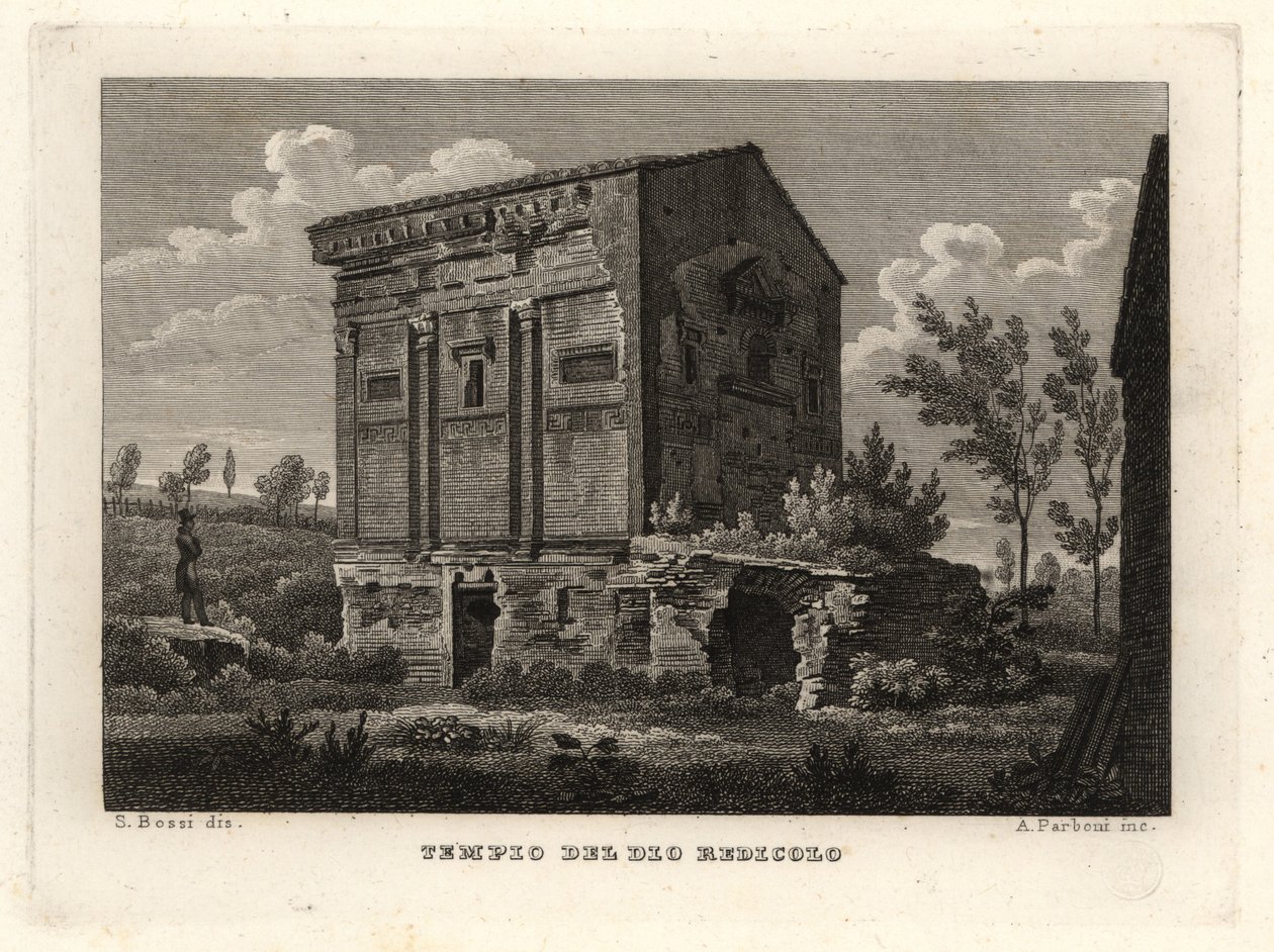 Veduta delle rovine della Tomba di Annia Regilla nel Parco della Caffarella, Roma da Unbekannt