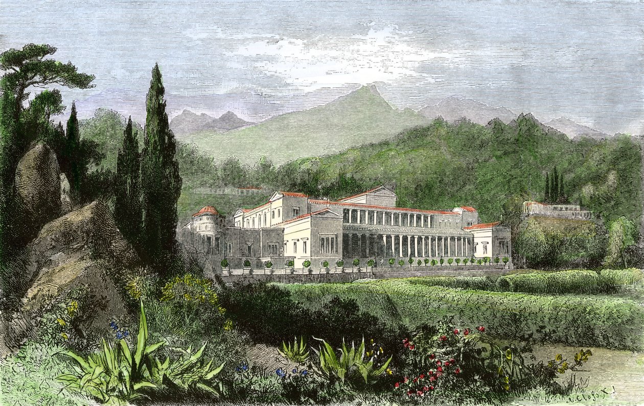 Villa di Plinio il Giovane, scrittore e politico romano da Unbekannter Künstler
