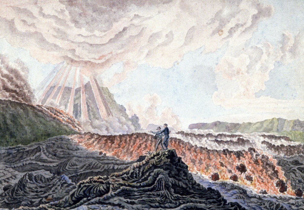 Eruzione vulcanica del Piton de la Fournaise, Isola della Riunione da Unbekannter Künstler