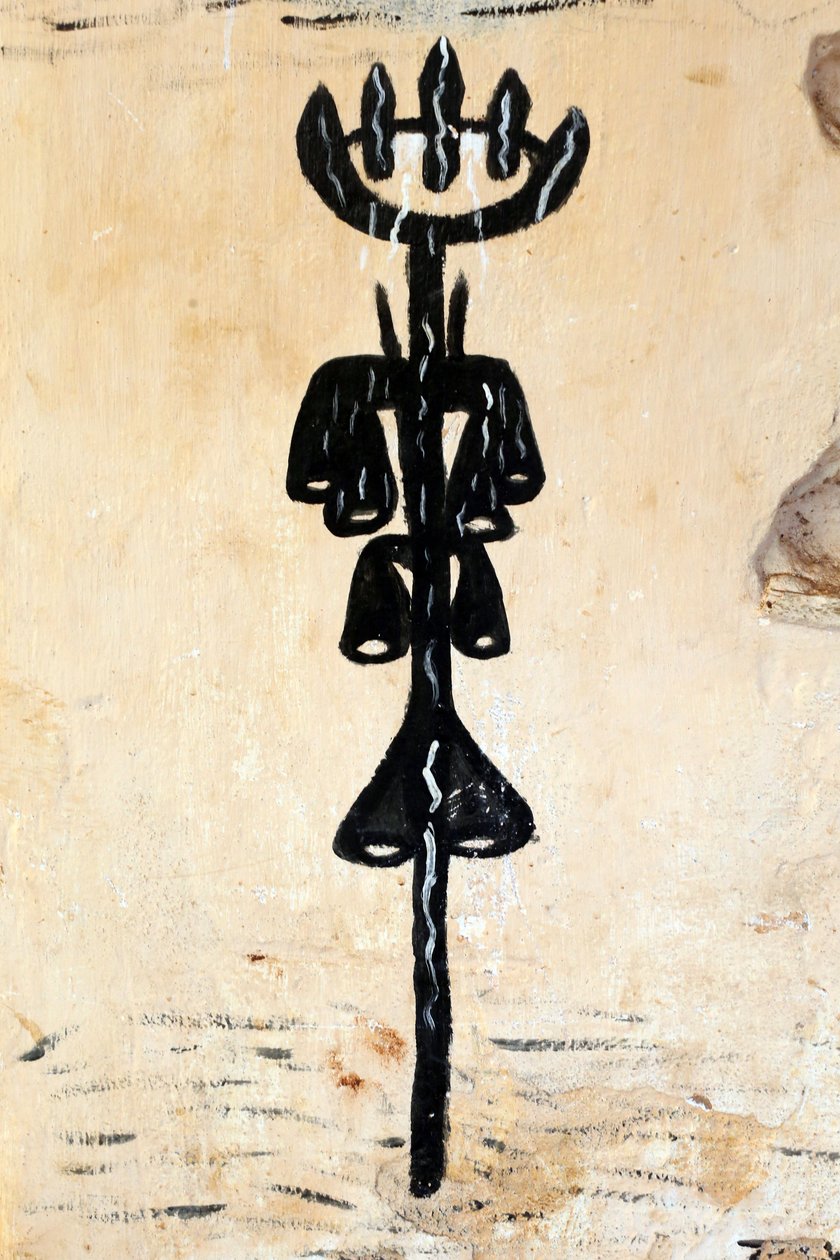 Dipinto murale voodoo in un convento. Togoville, Togo da Unbekannt