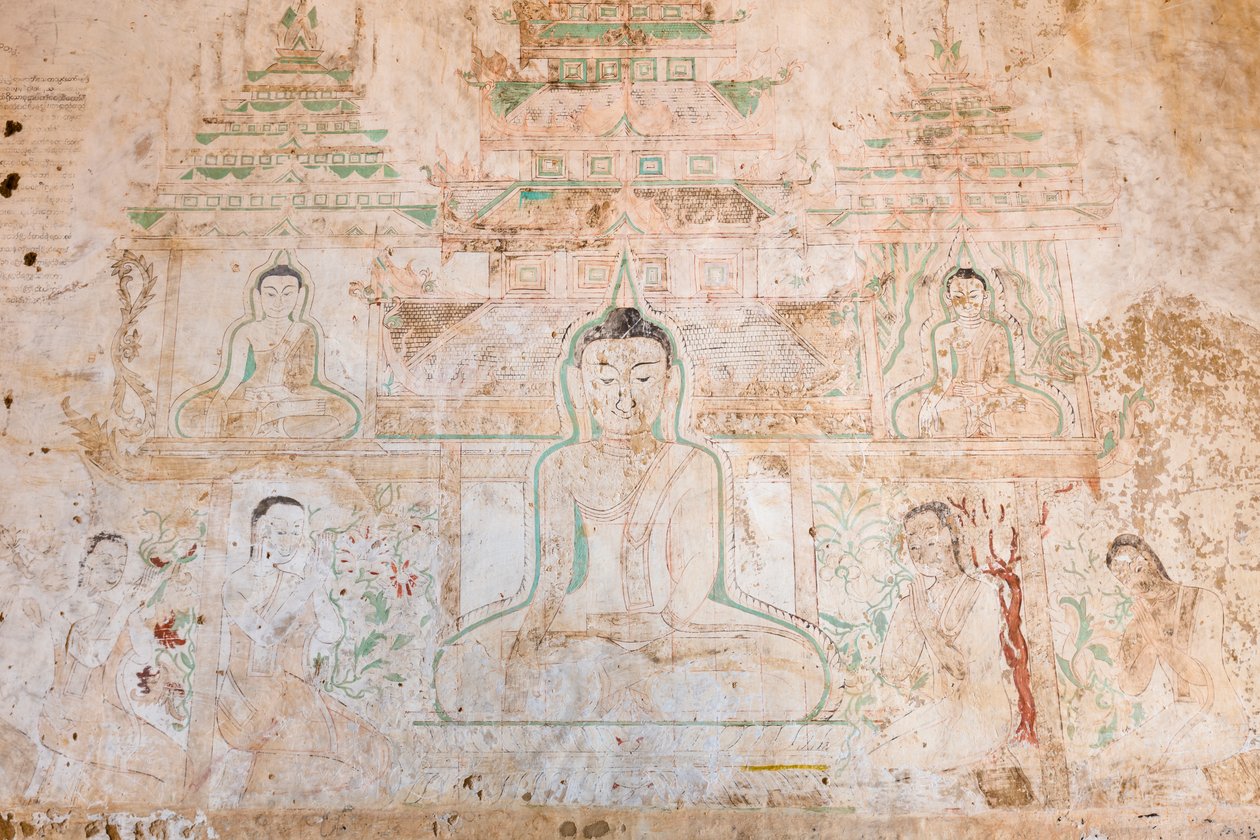 Pittura murale, Sulamani Pahto, Bagan da Unbekannter Künstler