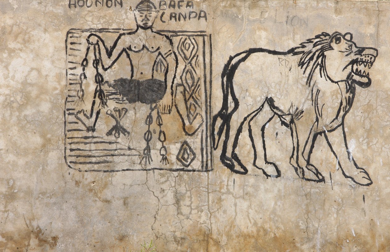 Dipinto murale che raffigura un mago voodoo, Lome, Togo da Unbekannt