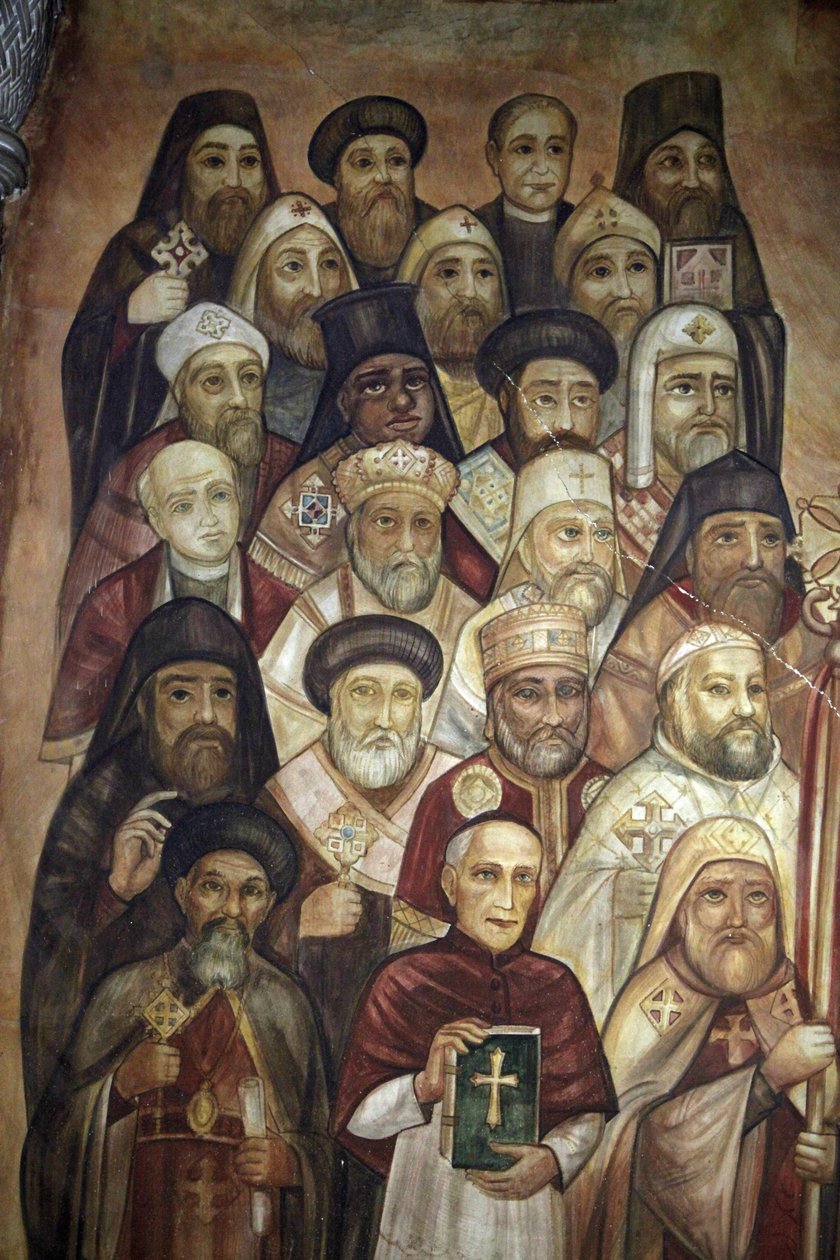 Dipinto murale nel santuario copto di San Marco, Abbassya Il Cairo Egitto da Unbekannt