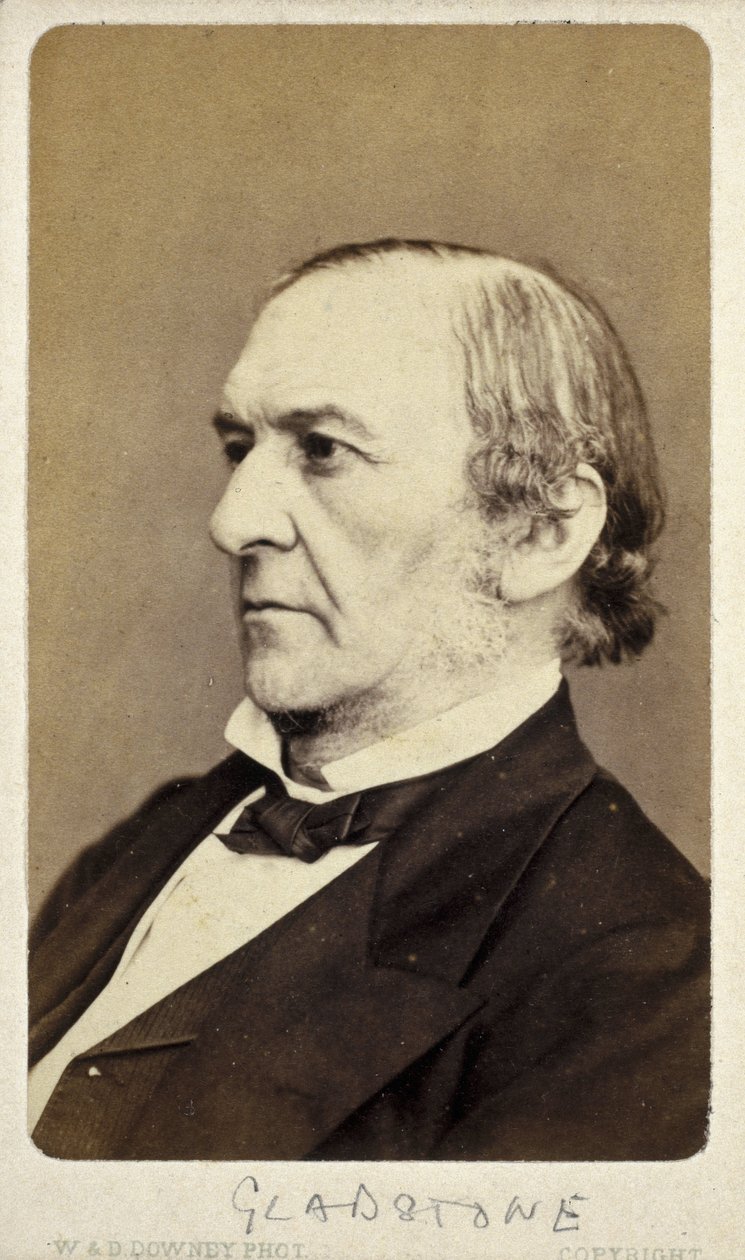 William Ewart Gladstone, statista liberale inglese, c. 1870 da Frederick (attr. to) Barnard