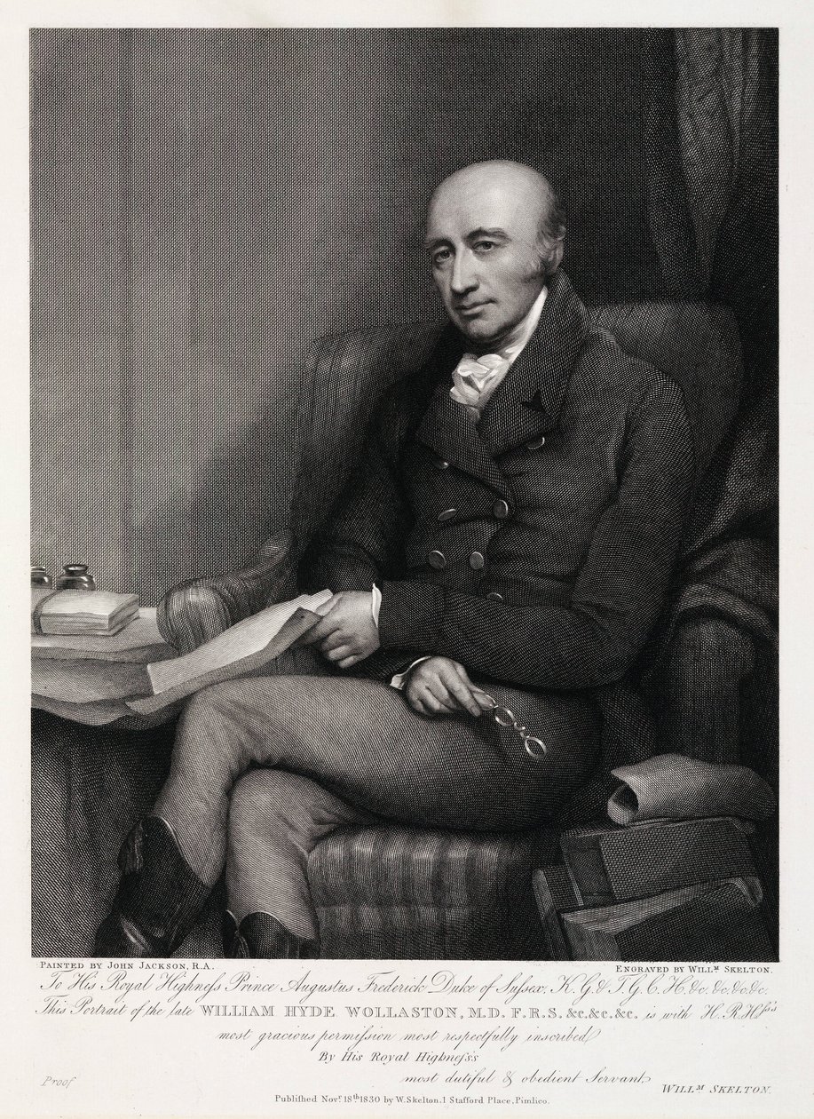 William Hyde Wollaston, chimico e metallurgista inglese, c. 1810 da Unbekannt