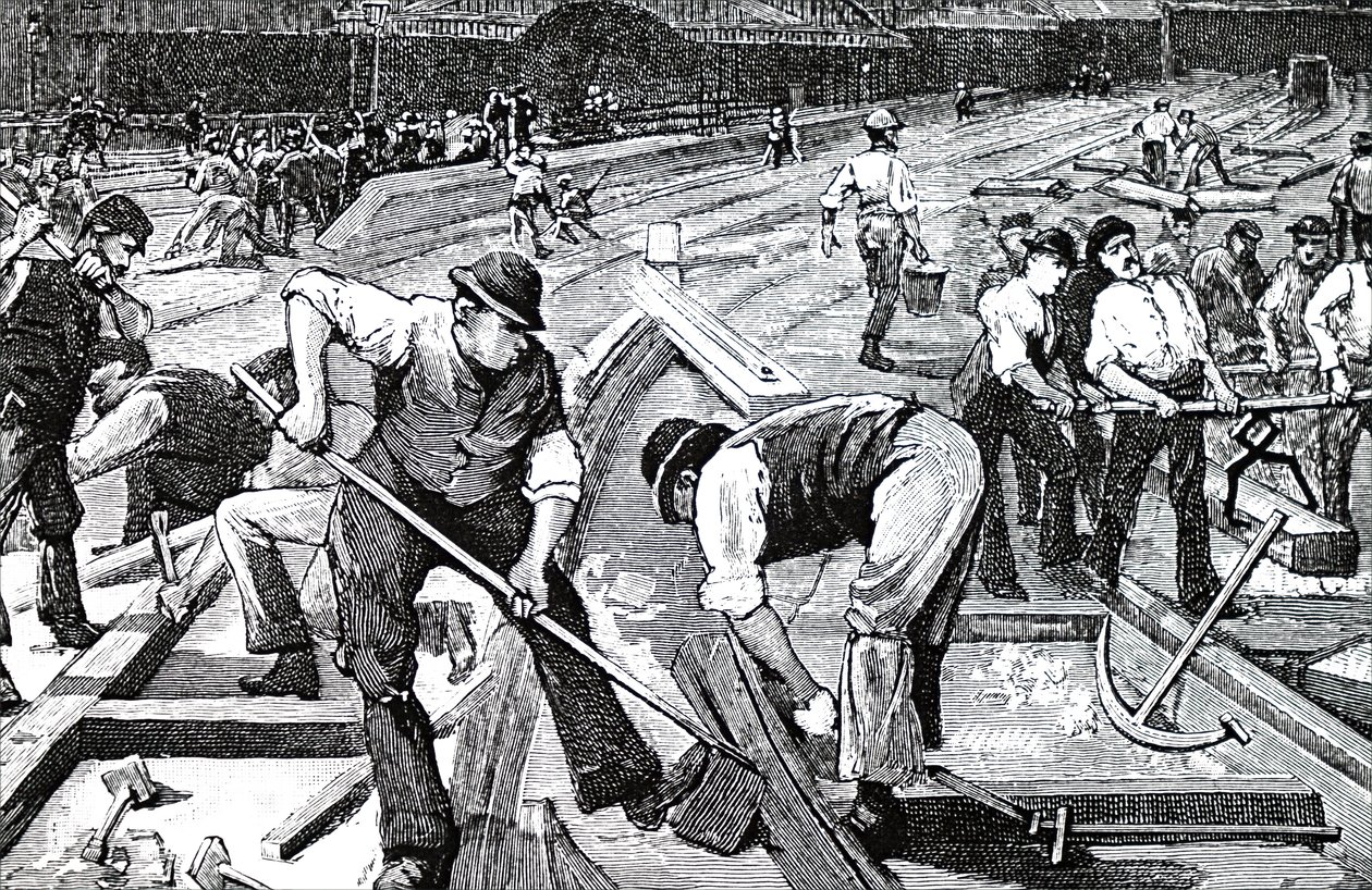 Lavori in corso alla stazione ferroviaria di Plymouth da Unbekannt
