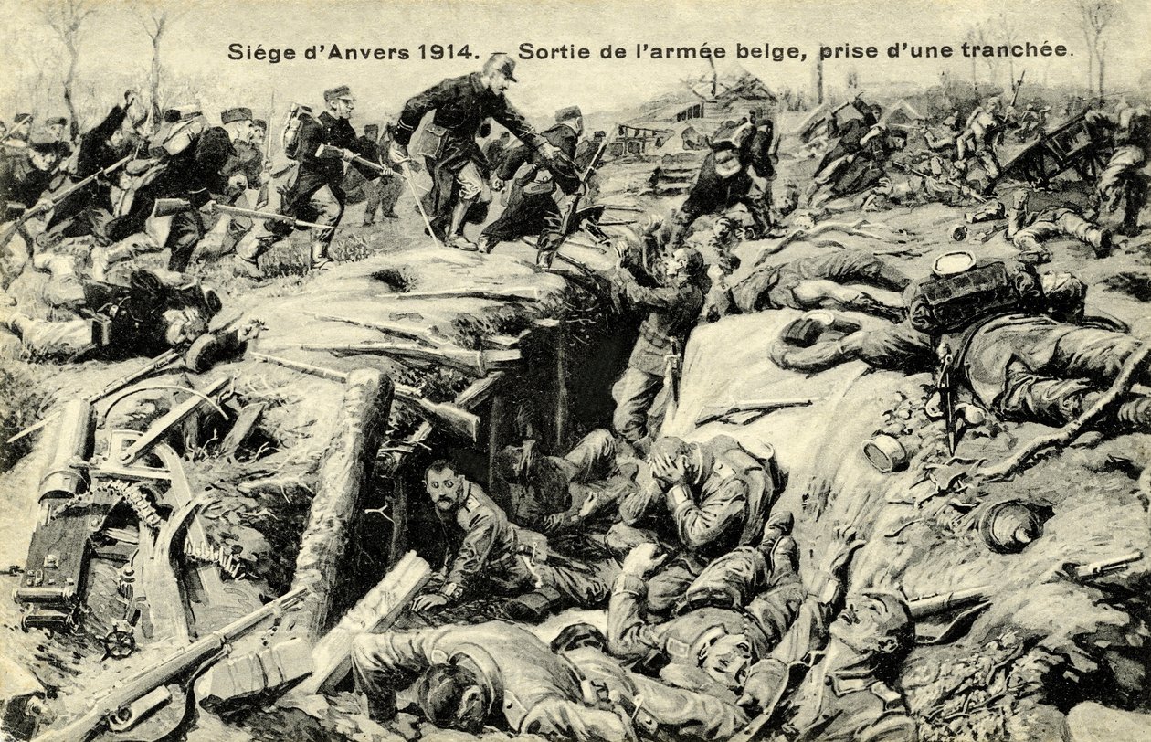 Prima guerra mondiale: assedio di Anversa da Unbekannter Künstler