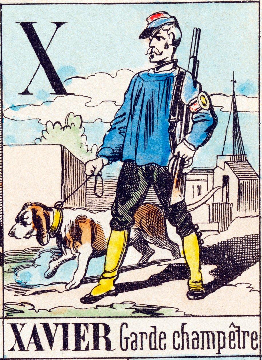 Xavier guardia campestre - "Alfabeto della fattoria" fine XIX secolo da Unbekannt