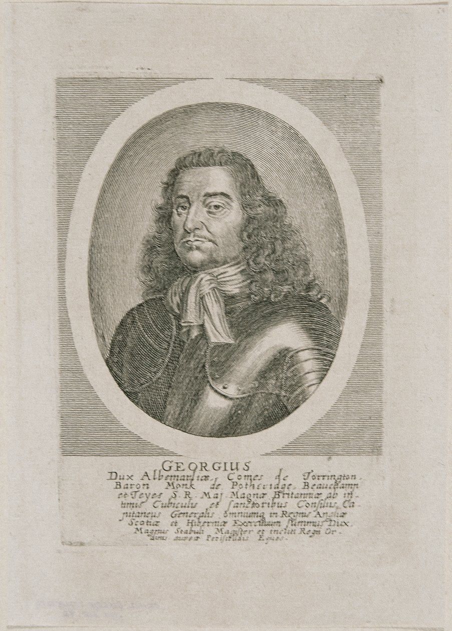 George Monk, Duca di Albemarle e Conte di Torrington da Unbekannter Stecher
