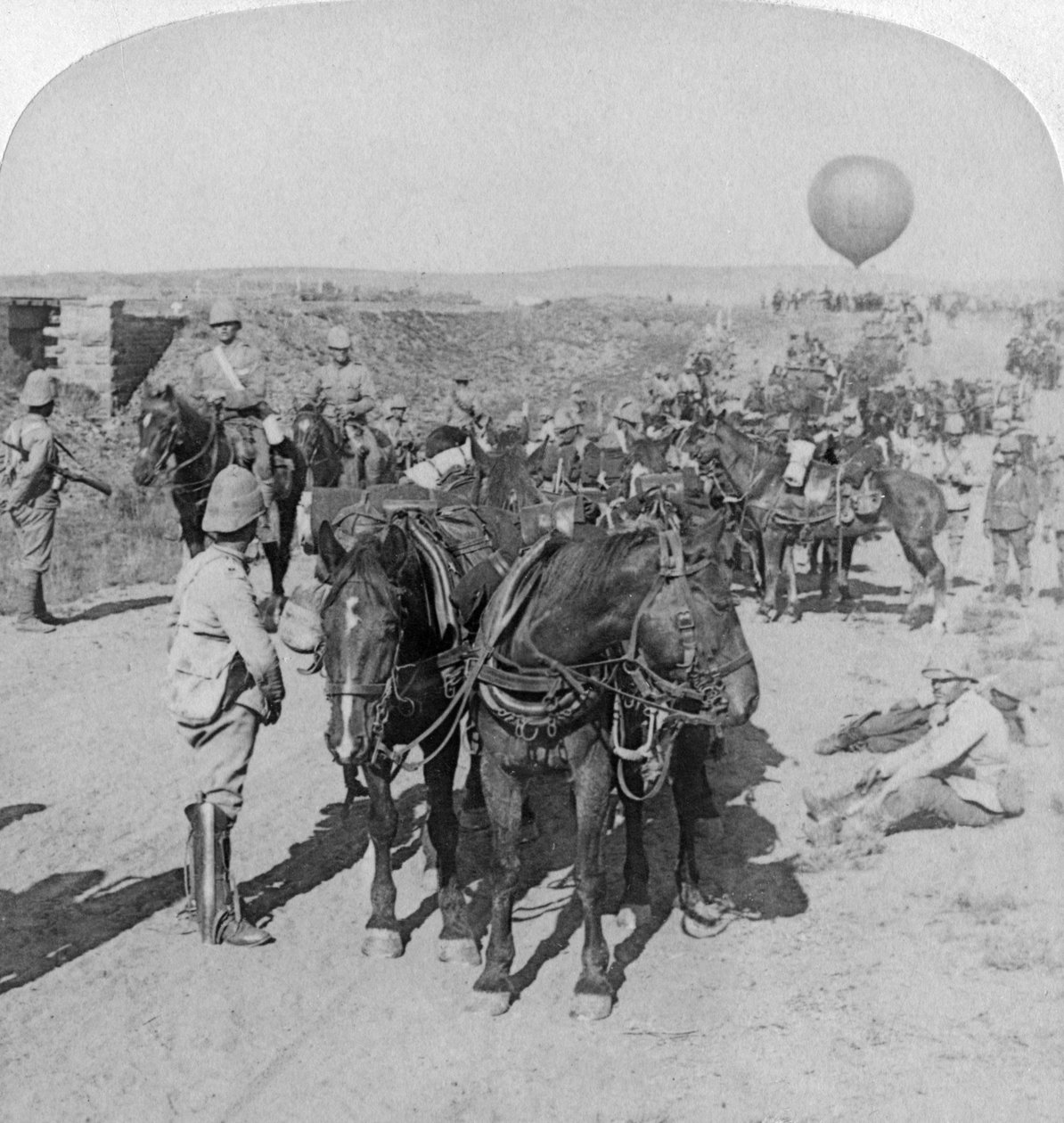 84ª Batteria e Corpo dei Palloni, Guerra Boera, Sud Africa, 1901 da Underwood and Underwood