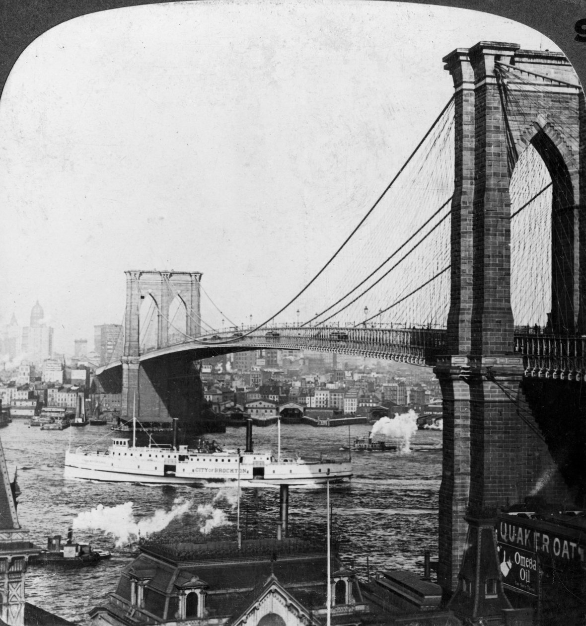 Ponte di Brooklyn, New York, USA da Underwood and Underwood