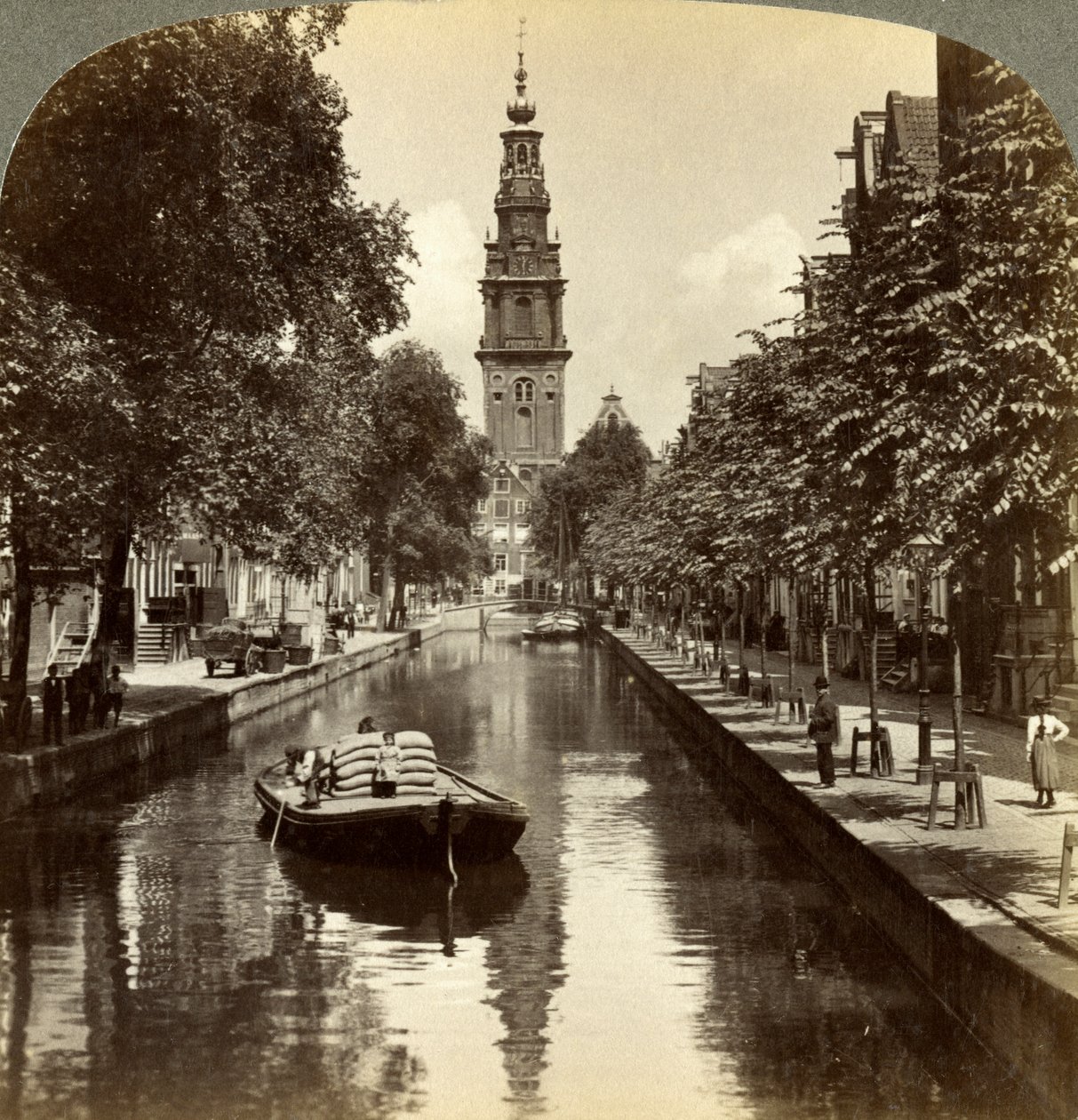 Canale, Amsterdam, Paesi Bassi da Underwood and Underwood