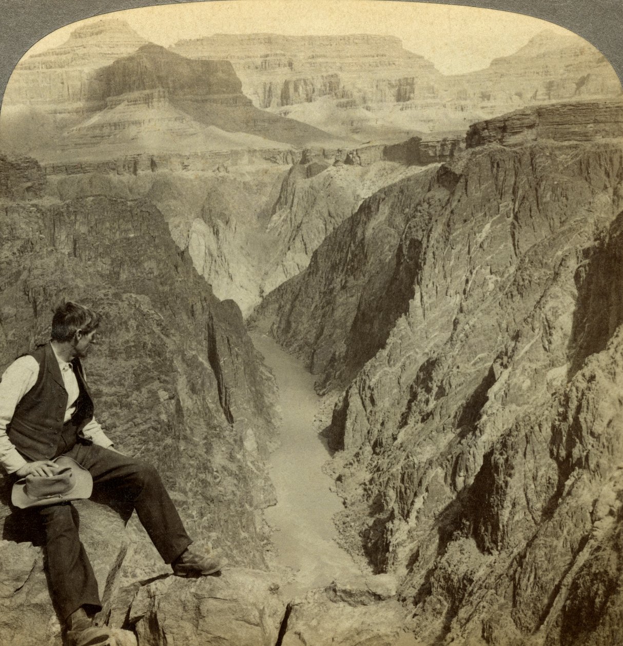 Fiume Colorado, Grand Canyon, Arizona, USA da Underwood and Underwood