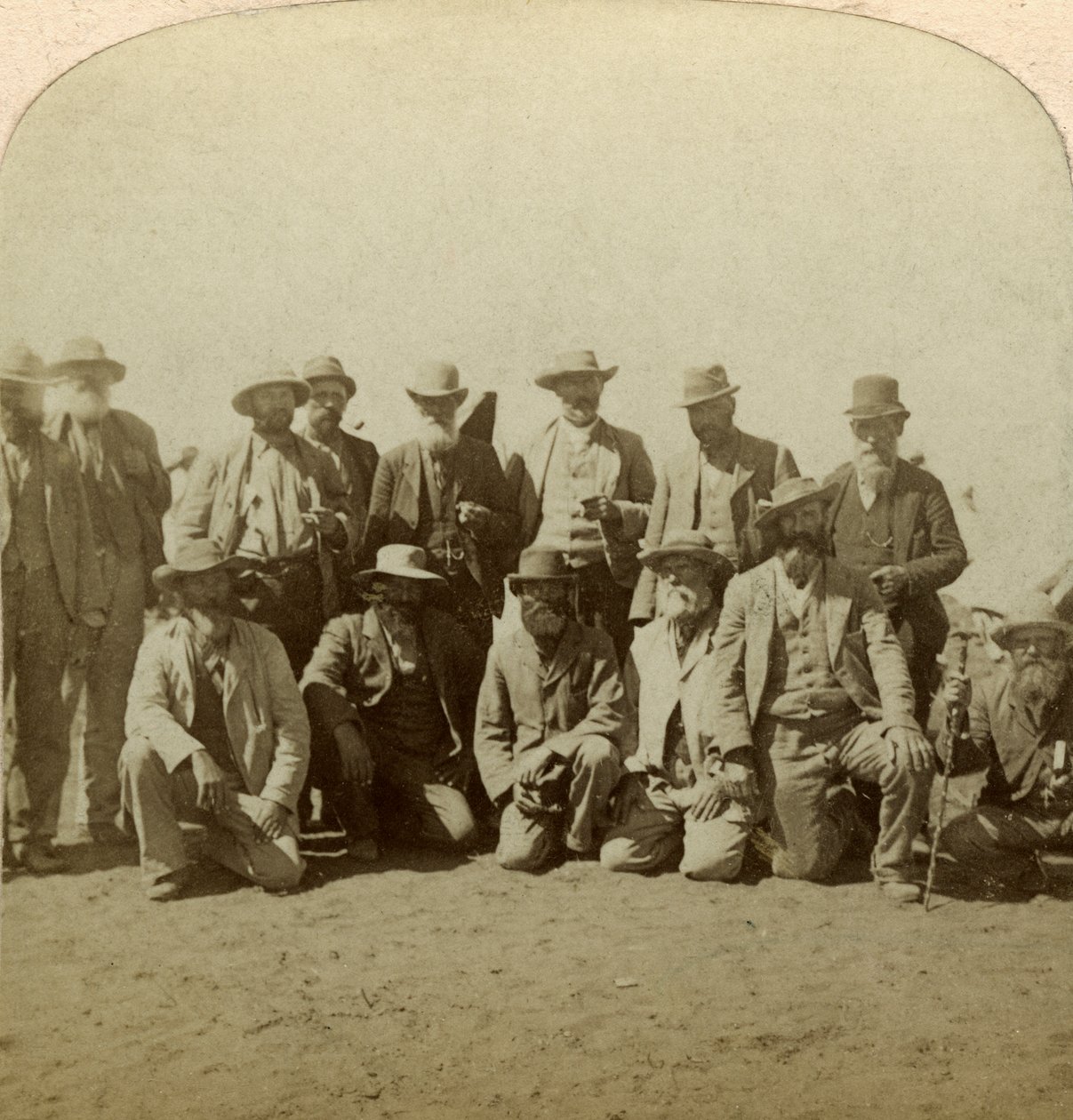I principali comandanti di General Cronje dopo la resa, Sud Africa, Guerra Boera, 1900 da Underwood and Underwood