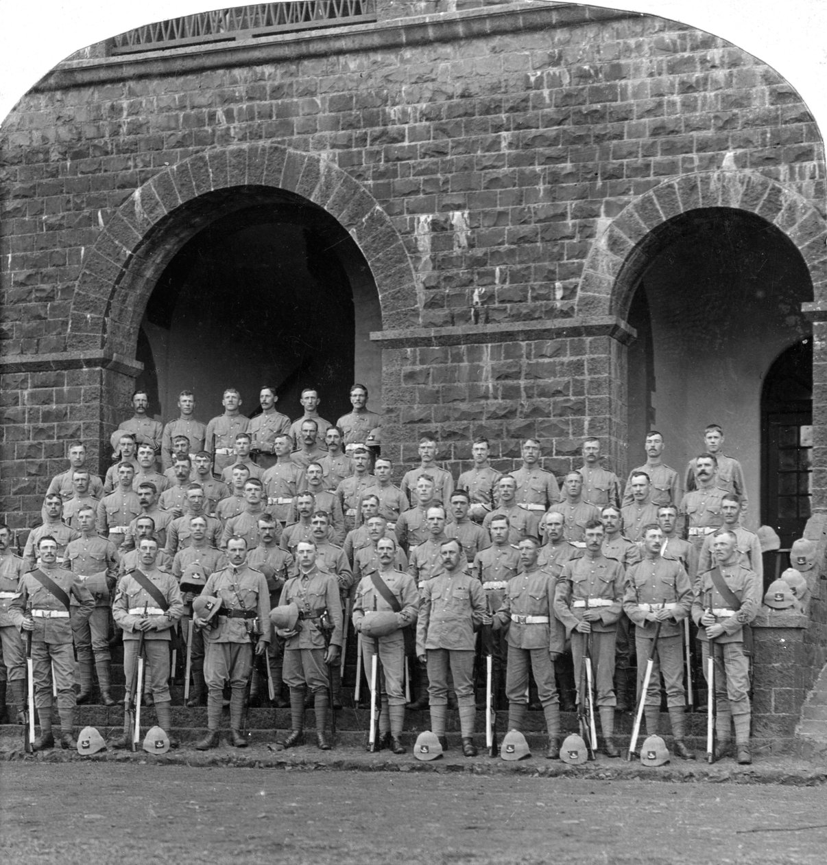 Compagnia H, Reggimento Royal Warwickshire, Belgaum, India da Underwood and Underwood