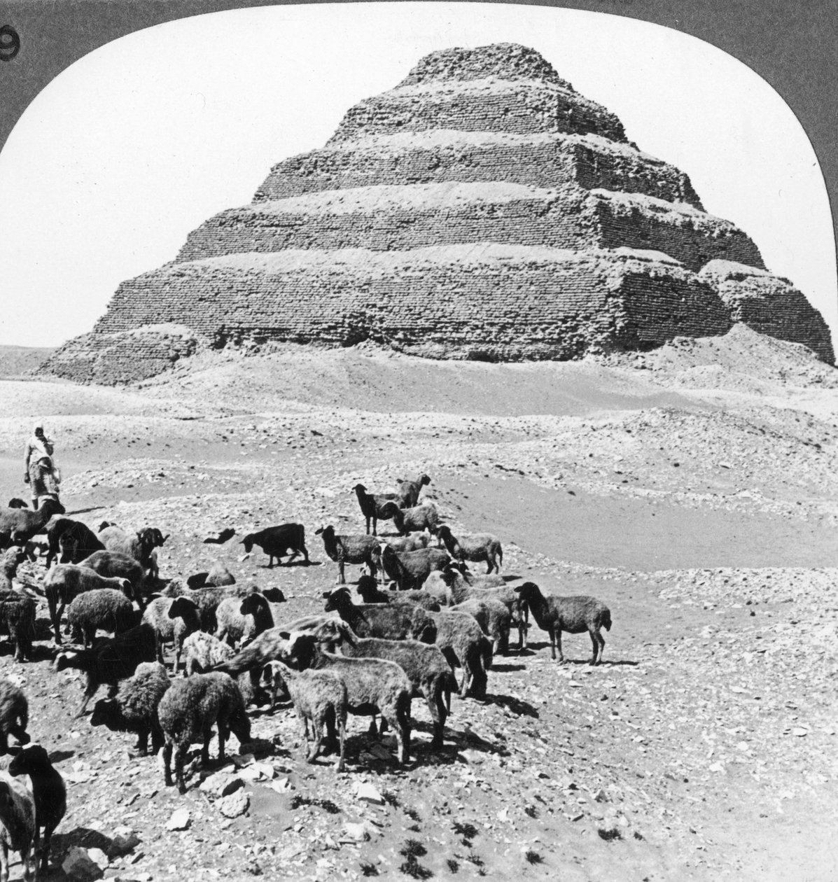 La Piramide di Sakkarah, Egitto, 1905 da Underwood and Underwood