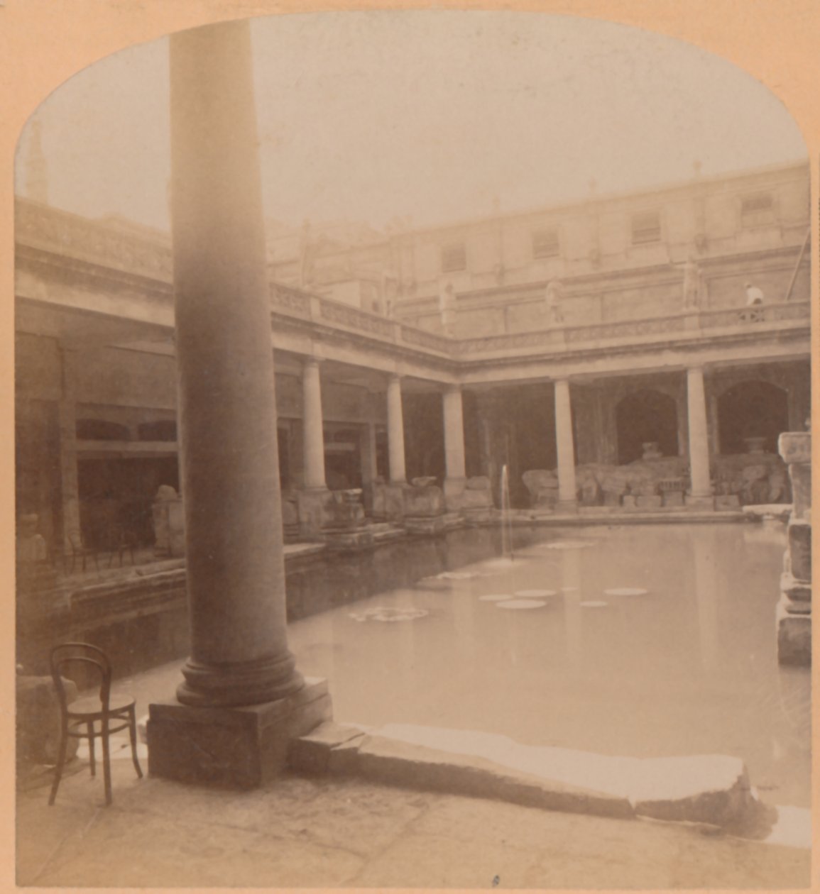 Il vecchio bagno romano, Bath, Inghilterra, 1900 da Underwood and Underwood