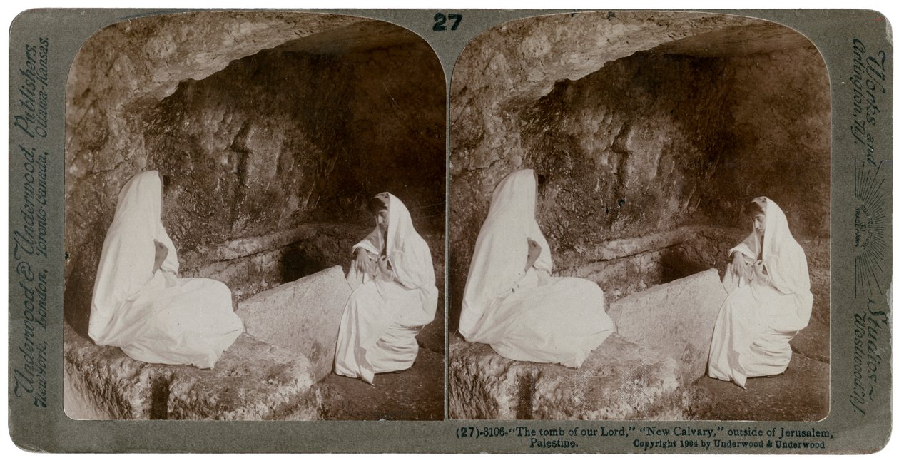 La tomba di Gesù, fuori Gerusalemme, Palestina, 1904 da Underwood and Underwood