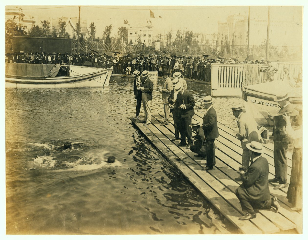 Olimpiadi del 1904 - Arrivo della gara di nuoto di 220 yard da Unknown